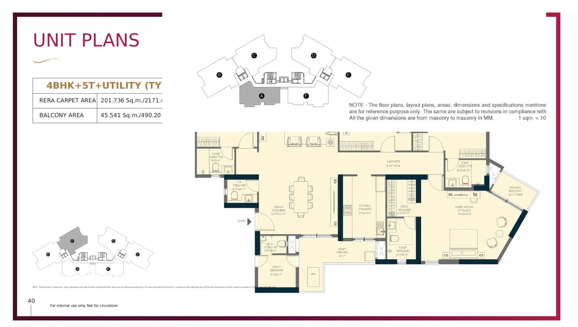 3 BHK + 2T Emaar elite